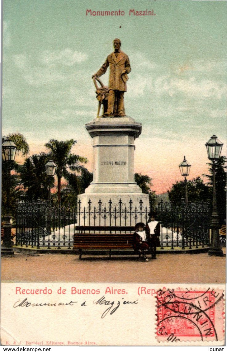 ARGENTINE - Recuerdo De  Buenos Aires - Monumento Mazzini - Timbre - Argentine