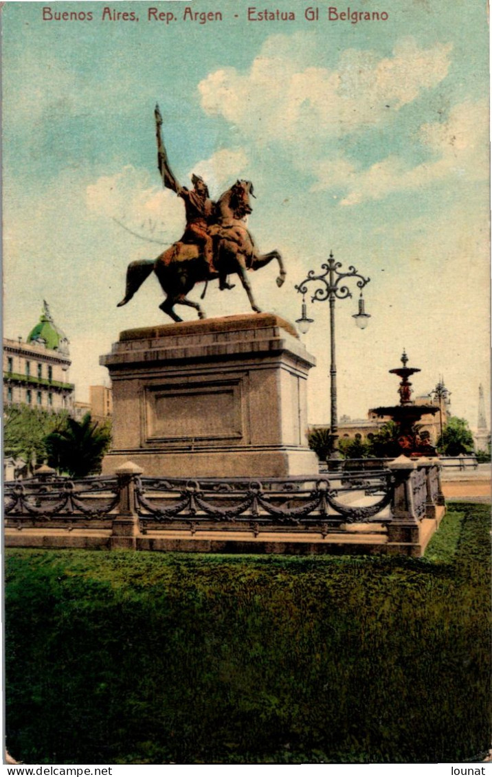 ARGENTINE - Buenos Aires - Rep. Argen - Estatua Gl Belgrano - Argentine