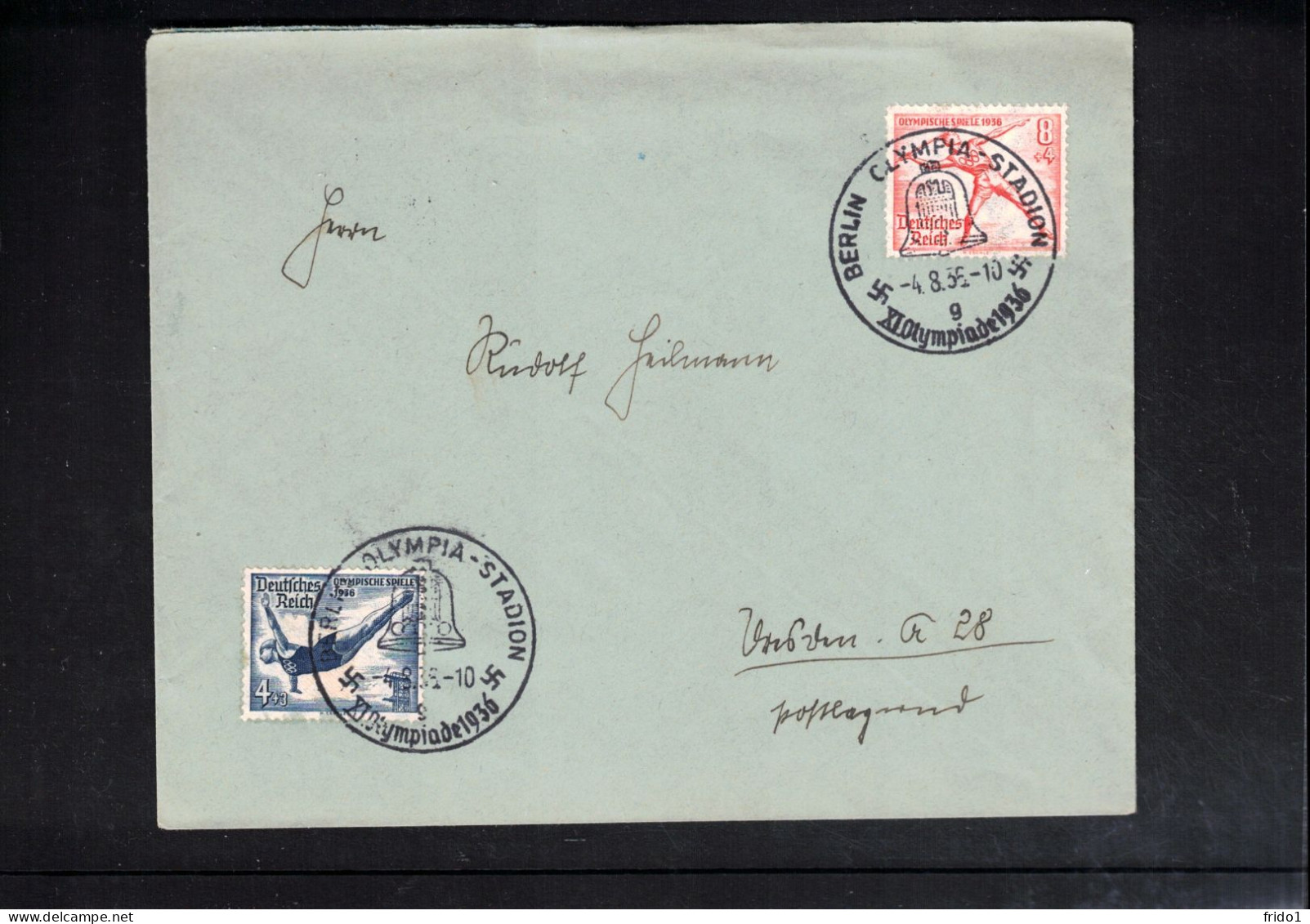 Germany / Deutschland 1936 Olymic Games Berlin Interesting Letter With Postmark Berlin Olympia-Stadion - Estate 1936: Berlino