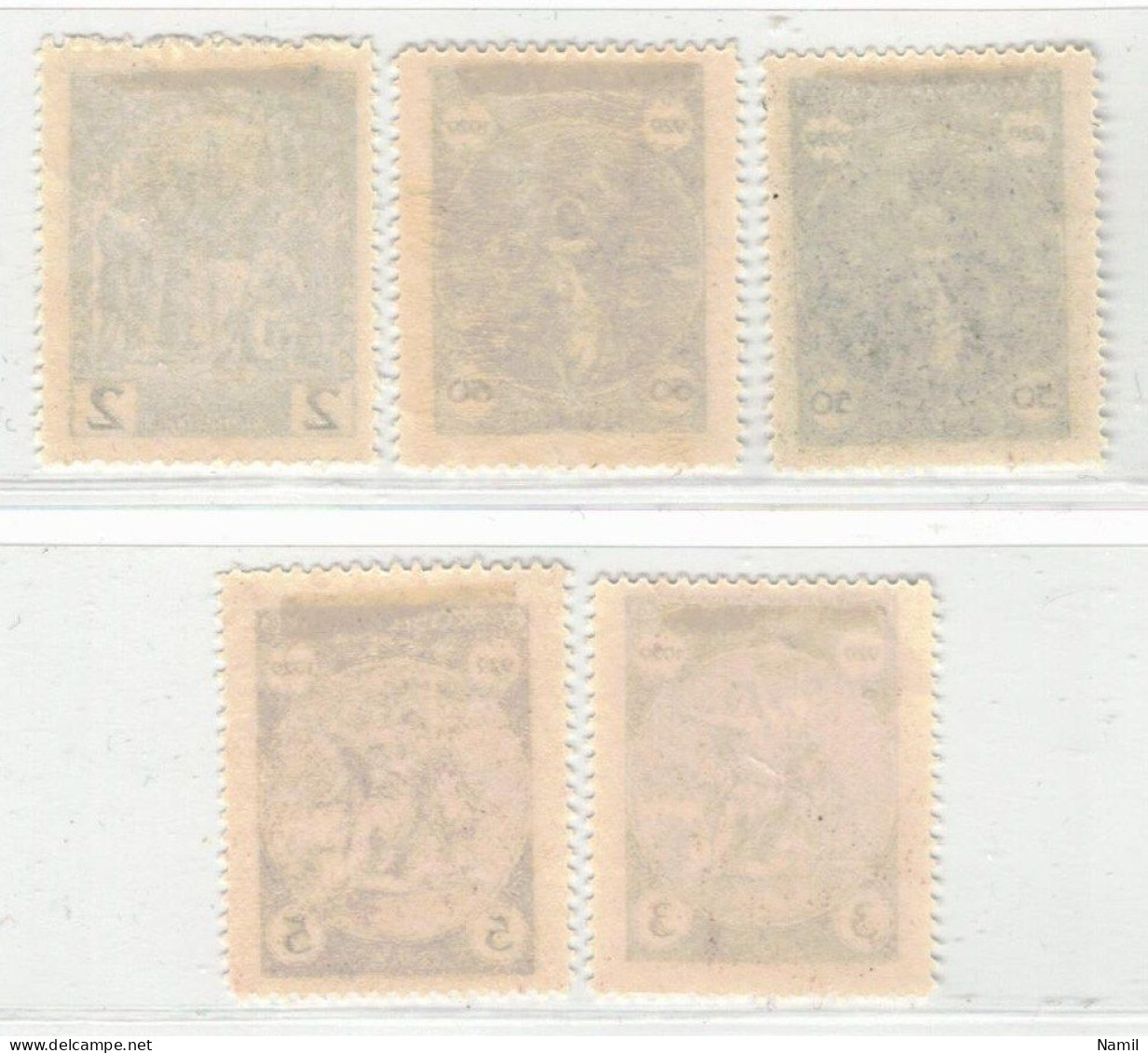 Tchécoslovaquie 1929 Mi 283-7 (Yv 258-62), (MH)* Trace De Charniere Propre - Ongebruikt