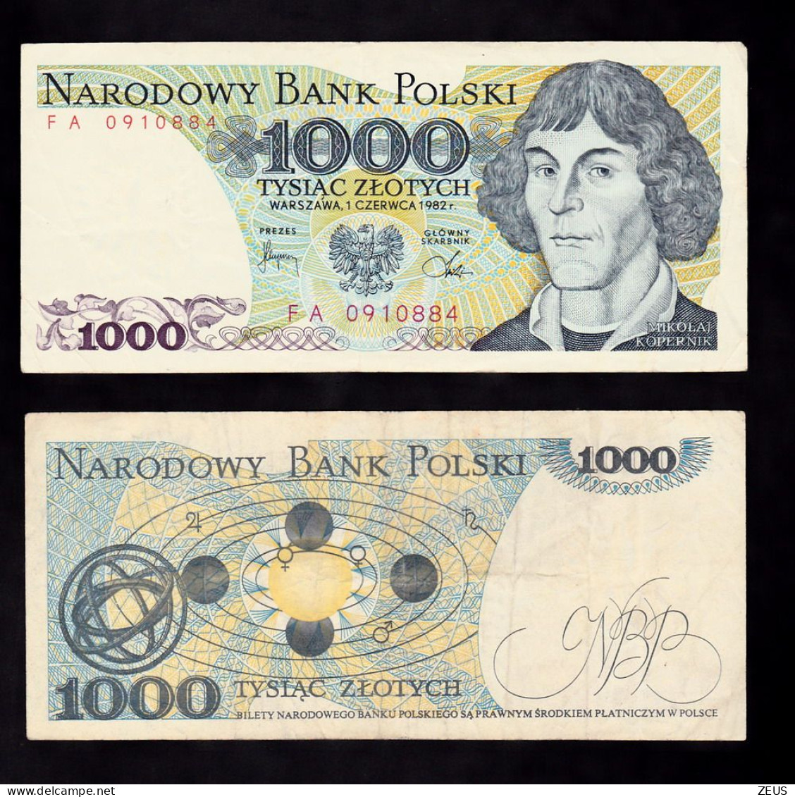 POLONIA  1000 ZLOTYCH 1982 PIK 146C BB-QSPL - Pologne