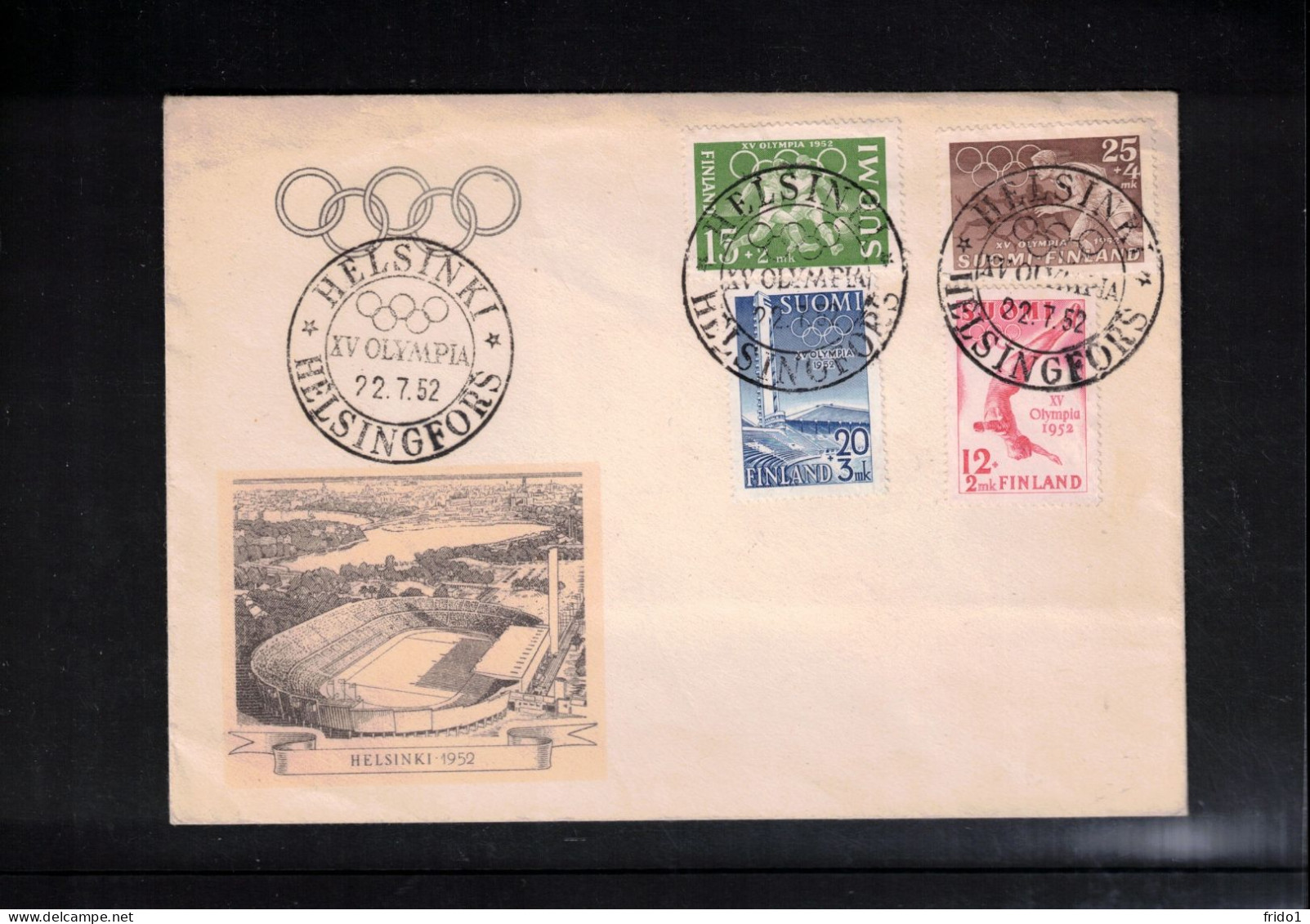 Finland 1952 Olympic Games Helsinki Interesting Cover - Ete 1952: Helsinki