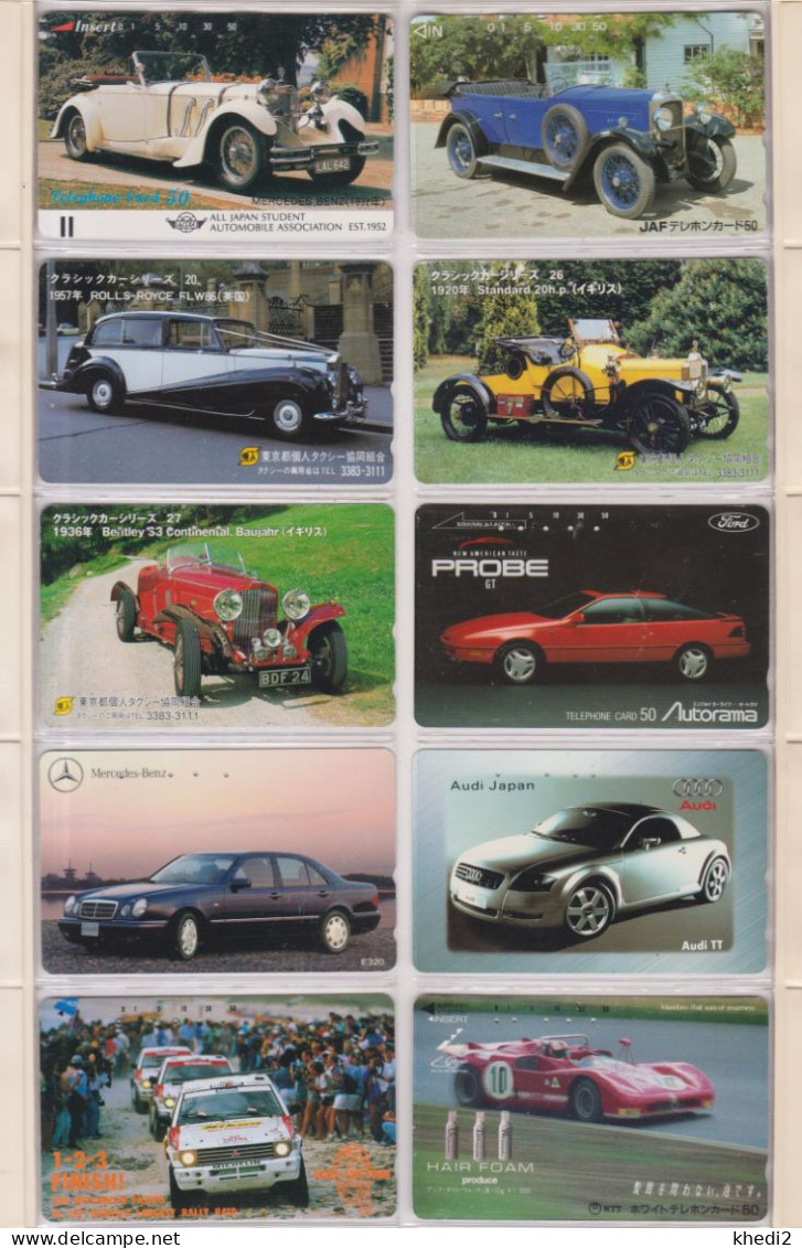 LOT De 50 Télécartes JAPON DIFFERENTES - VOITURE - CAR DIFFERENT JAPAN Phonecards - AUTO TK - 2/4 - Collections