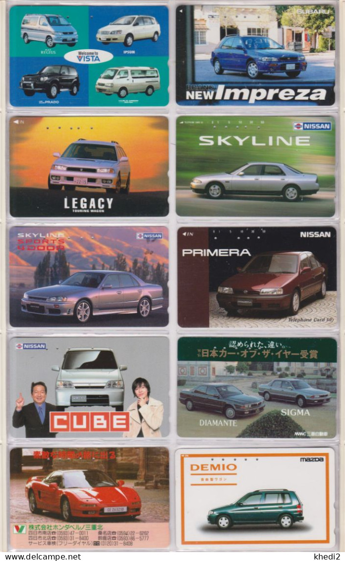 LOT De 50 Télécartes JAPON DIFFERENTES - VOITURE - CAR DIFFERENT JAPAN Phonecards - AUTO TK - 2/4 - Lots - Collections