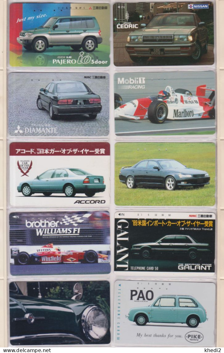 LOT De 50 Télécartes JAPON DIFFERENTES - VOITURE - CAR DIFFERENT JAPAN Phonecards - AUTO TK - 2/4 - Sammlungen