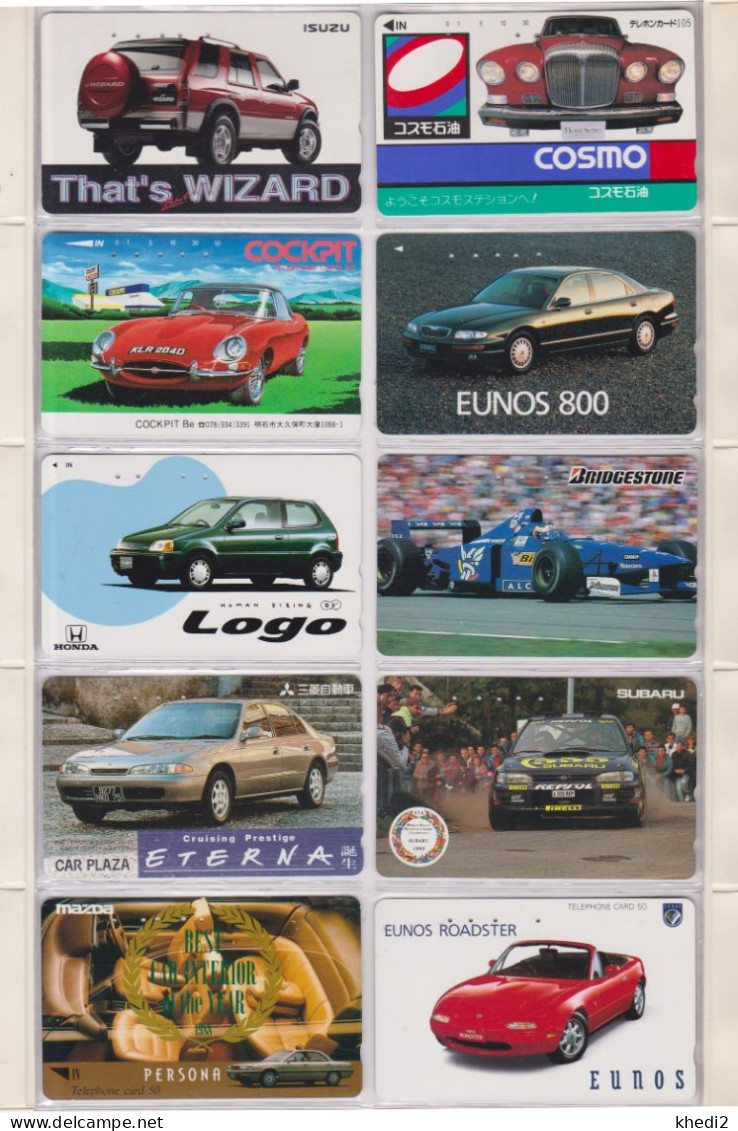 LOT De 50 Télécartes JAPON DIFFERENTES - VOITURE - CAR DIFFERENT JAPAN Phonecards - AUTO TK - 2/4 - Collections