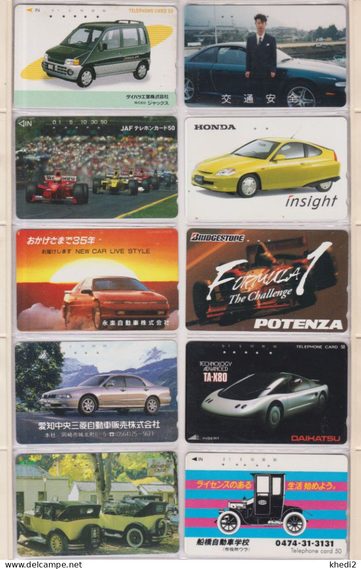 LOT De 50 Télécartes JAPON DIFFERENTES - VOITURE - CAR DIFFERENT JAPAN Phonecards - AUTO TK - 2/4 - Sammlungen