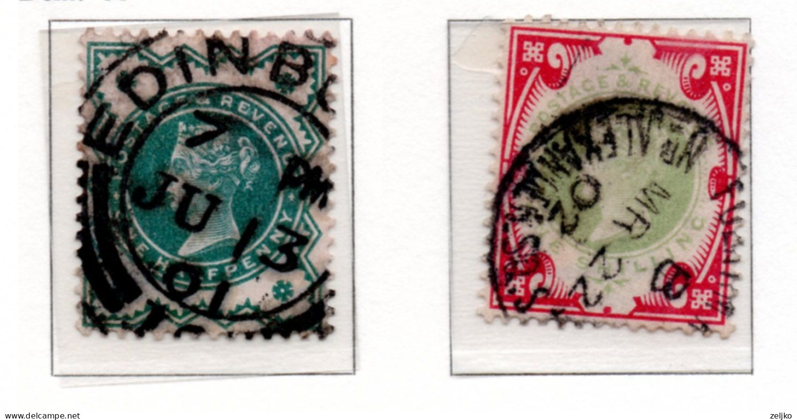 UK, GB, Great Britain, Used, 1900, Michel 100 - 101, Queen Victoria - Oblitérés