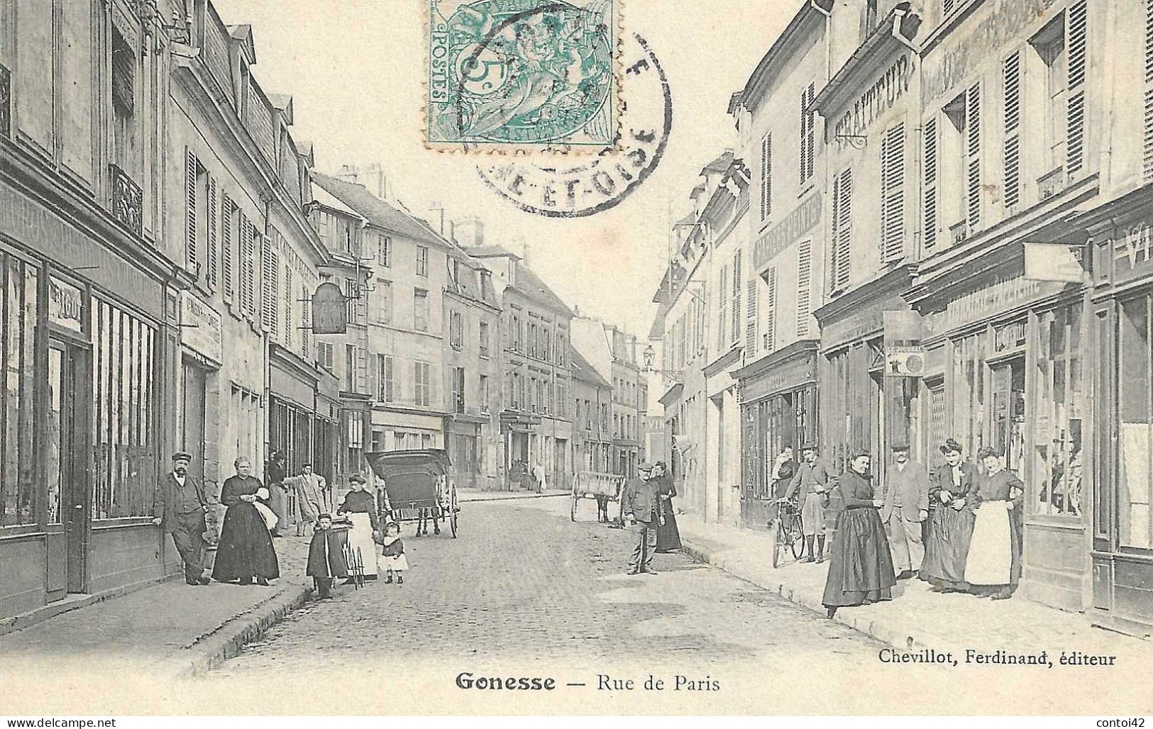 95 GONESSE RUE DE PARIS COMMERCES DEVANTURES VAL D'OISE - Gonesse