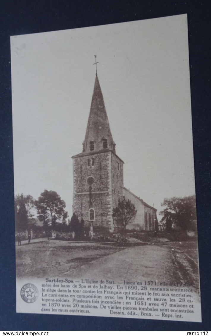 Sart-lez-Spa - L'Eglise De Sart - La Belgique Historique - Desaix, édit., Brux. - Jalhay