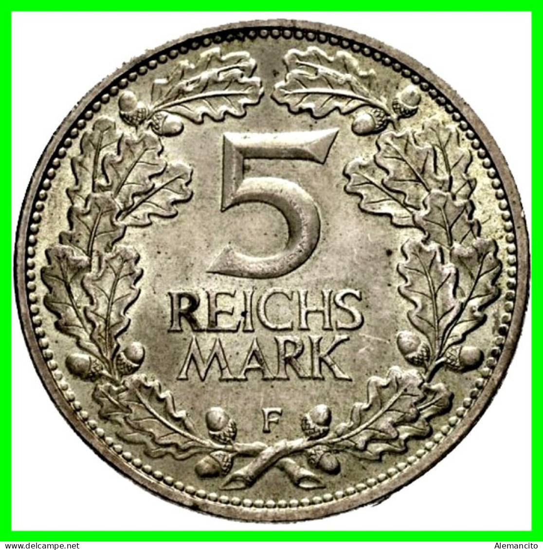 ALEMANIA WEIMAR REPUBLIC MONEDA DE 5.00 –REICHS MARK AÑO 1925 F – KM 43 PLATA EBC XF - 36 Mm 25 Gr - CONMEMORATIVA - 5 Reichsmark