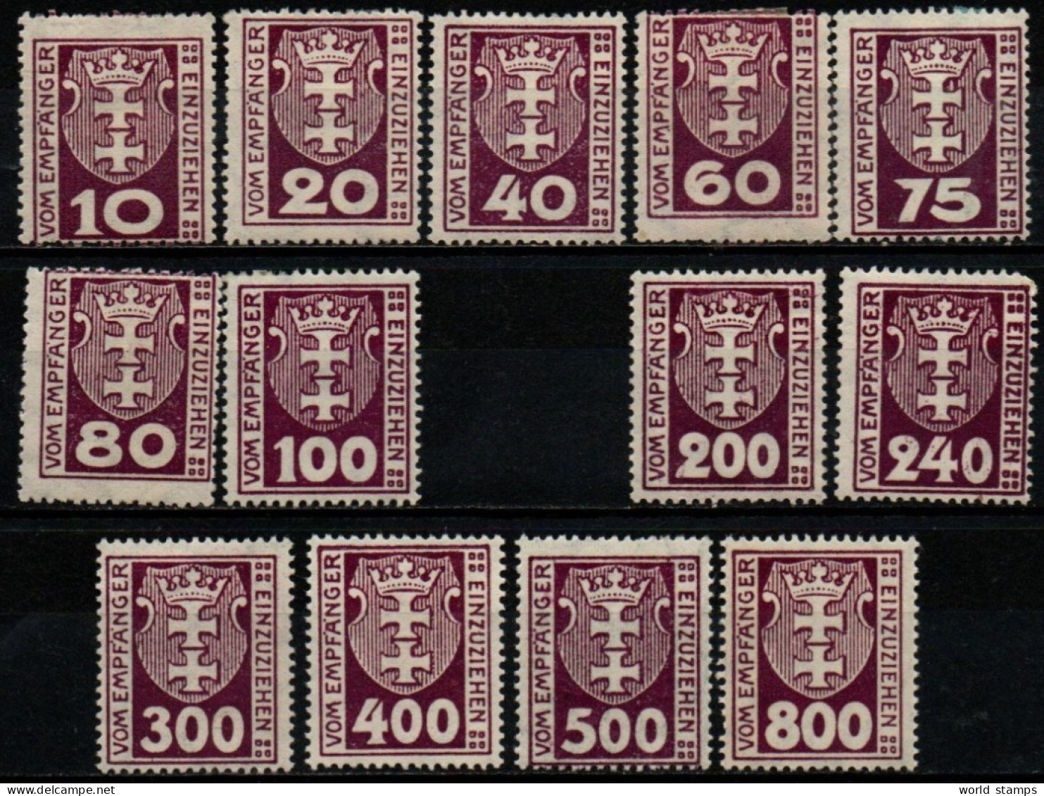 DANTZIG 1921-3 * - Portomarken