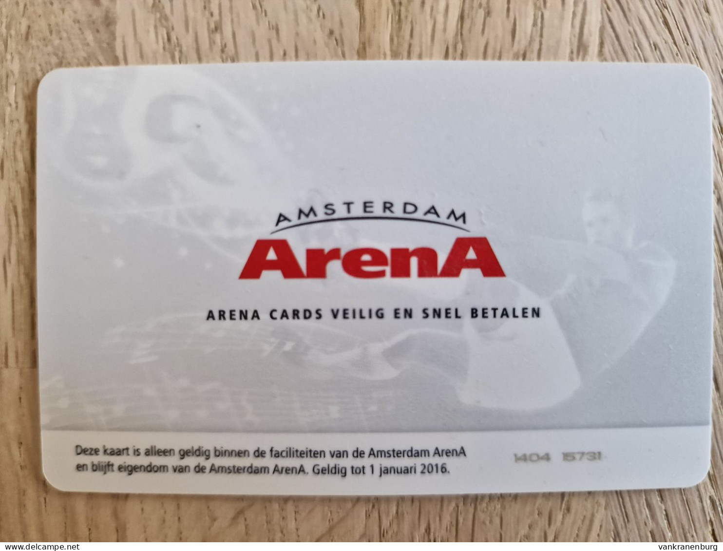 Stadion Card 10 Euro - 2014 - Ajax Amsterdam ArenA Card - The Netherlands - Tarjeta - - Autres & Non Classés