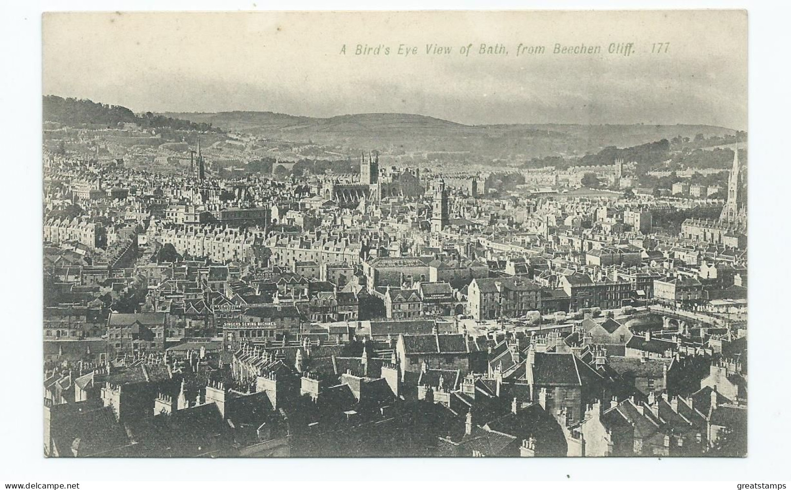 Somerset Postcard Ozgraph Series Birds Eye View From Beechen Cliff. Unused Bath - Bath