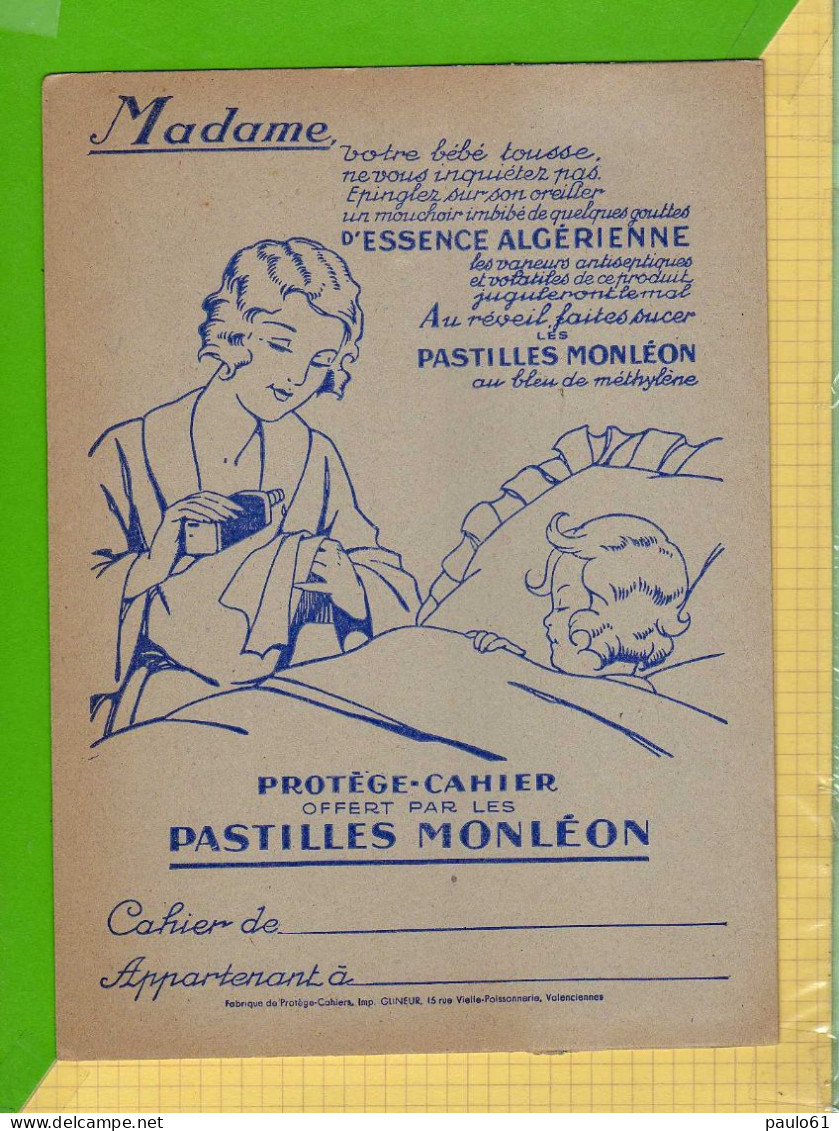 PROTEGE CAHIER  :Madame Mouchoir Imbibé D'Essence ALGERIENNES Faites Sucer Les Pastilles MONLEON - Omslagen Van Boeken