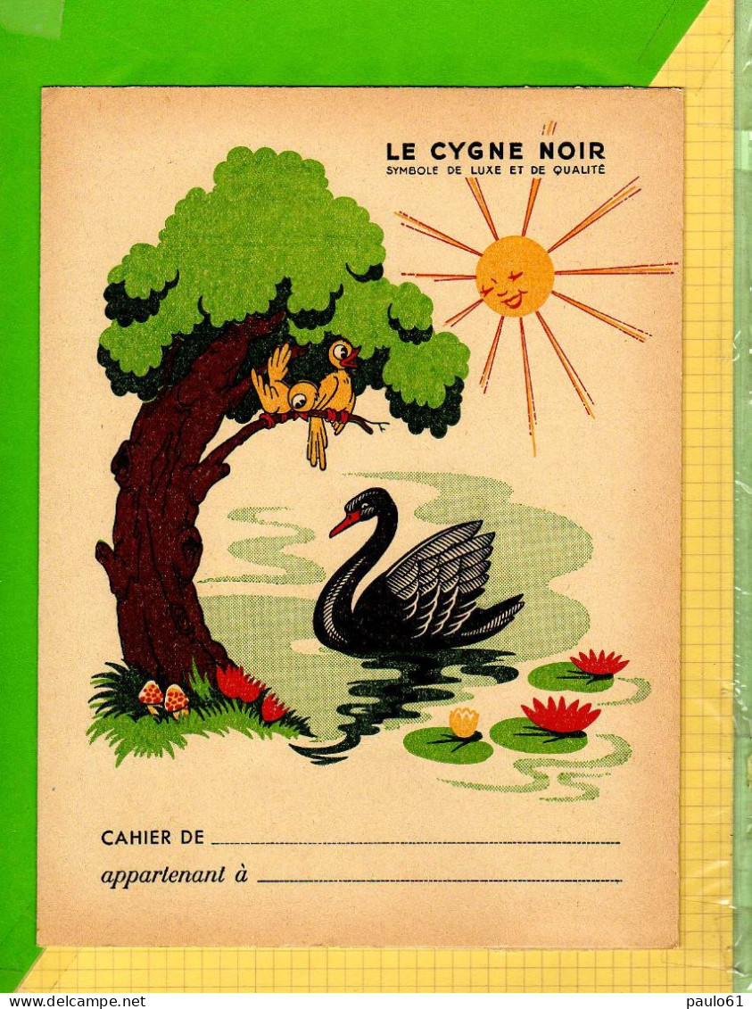 PROTEGE CAHIER : Produit D'entretien LE CYGNE NOIR  Oiseaux Champignons - Protège-cahiers