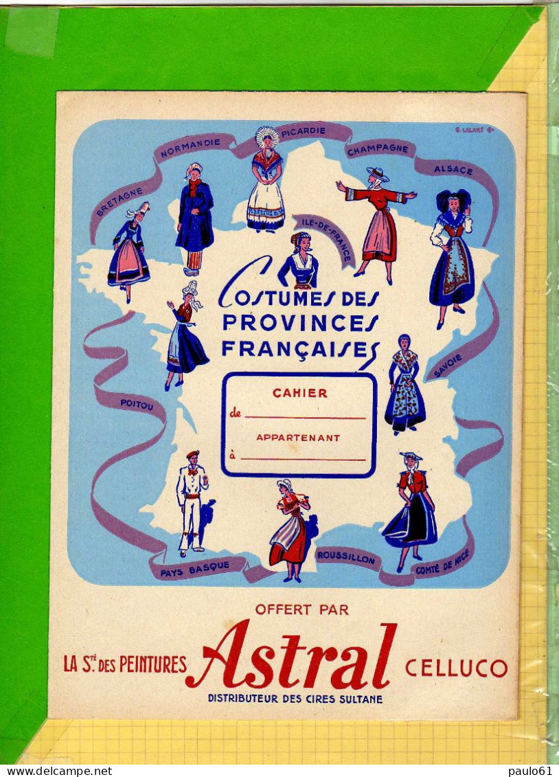 PROTEGE CAHIER : ASTRAL Peinture  Costume De Provinces Françaises - Book Covers