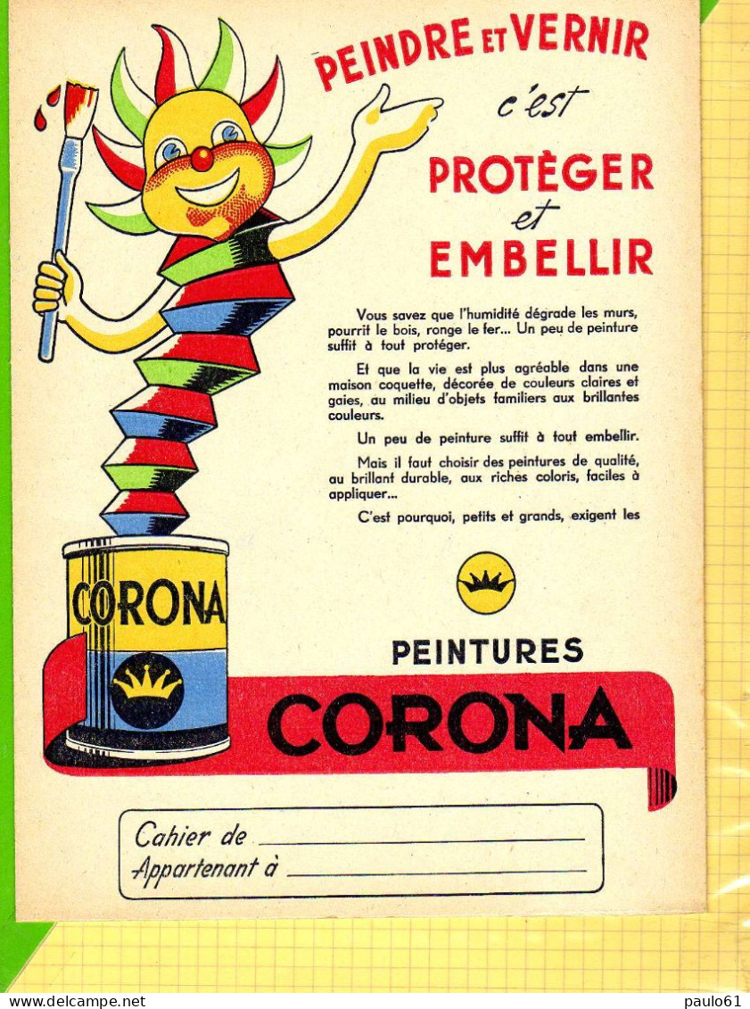 PROTEGE CAHIER  : Peindre Et Vernir Peinture CORONA - Book Covers