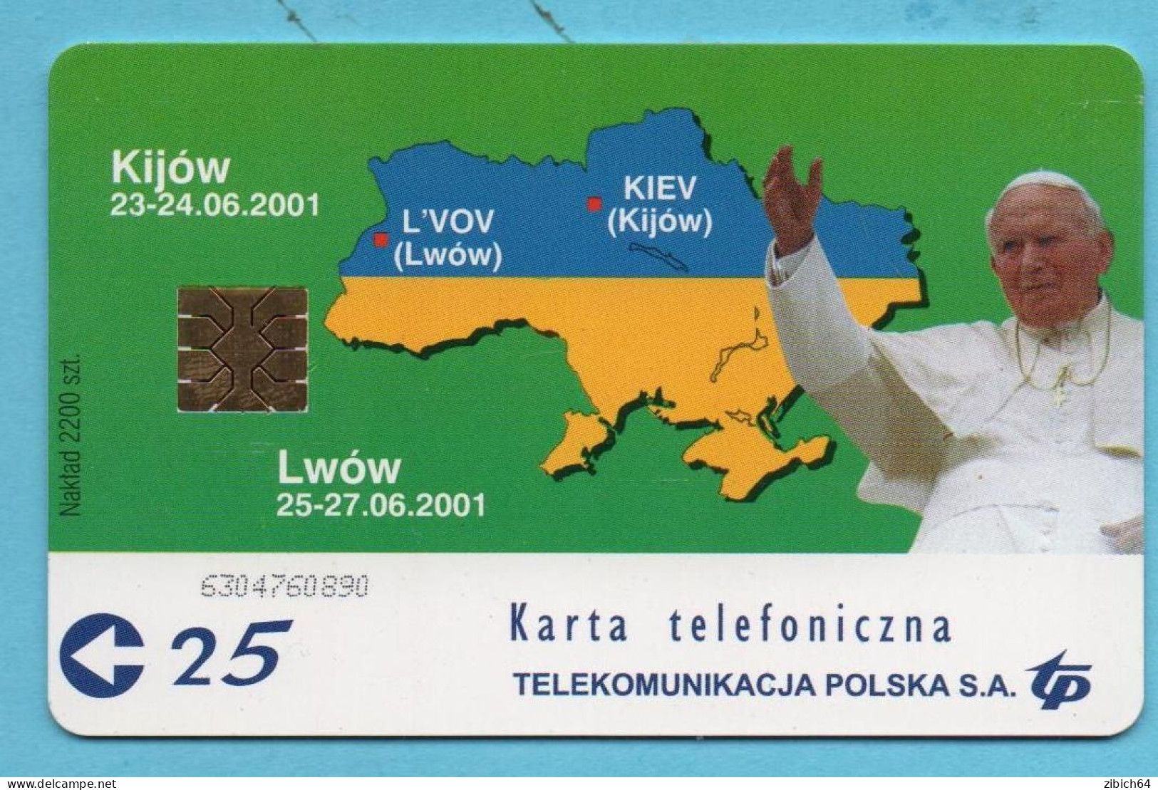 POLAND Chip Phonecard  POPE - - Pologne