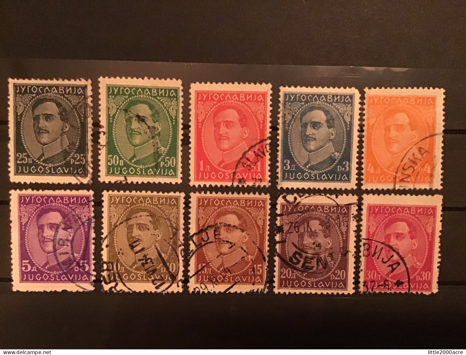 Yugoslavia 1931-3 King Alexander Set (no Name At Bottom) Mainly Used SG 249-258 II Mi 228-37 II - Used Stamps