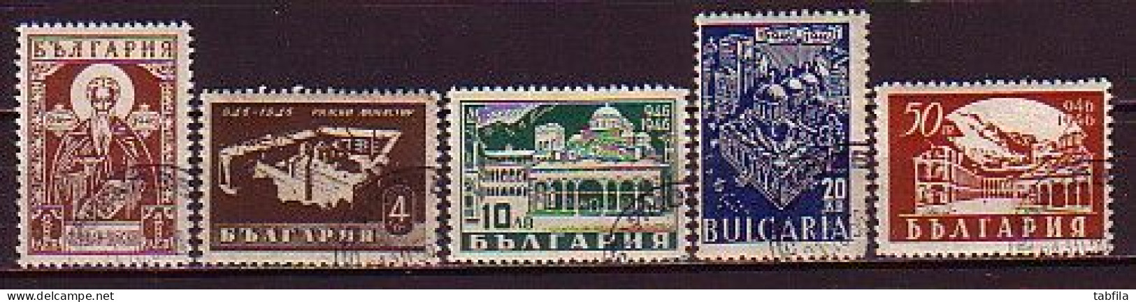 BULGARIA - 1946 - Monastire De Rila - 5v - Used - Used Stamps