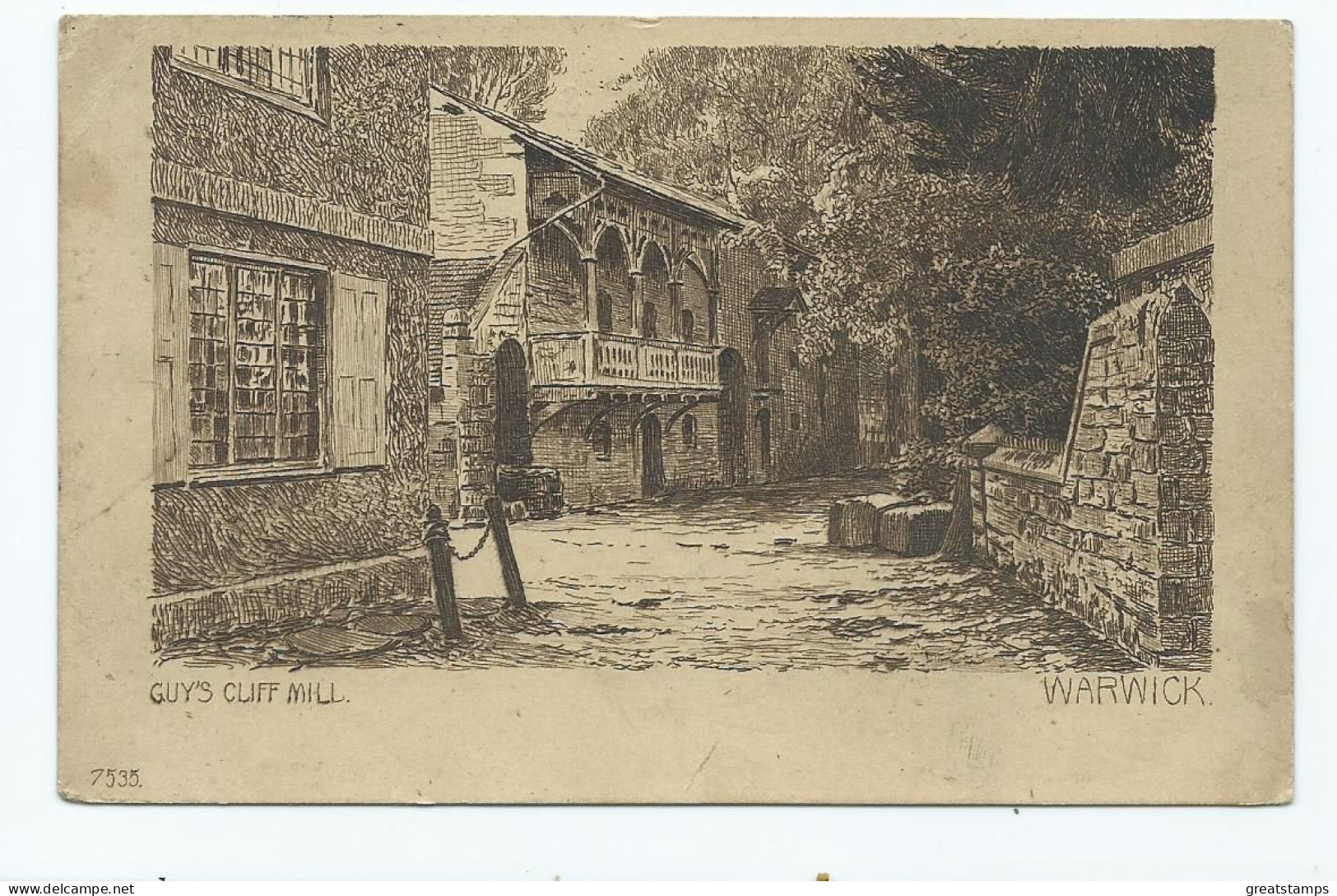 Warwickshire    Postcard  Warwick Guy's Cliff Mill Posted 1906 Coventry - Warwick