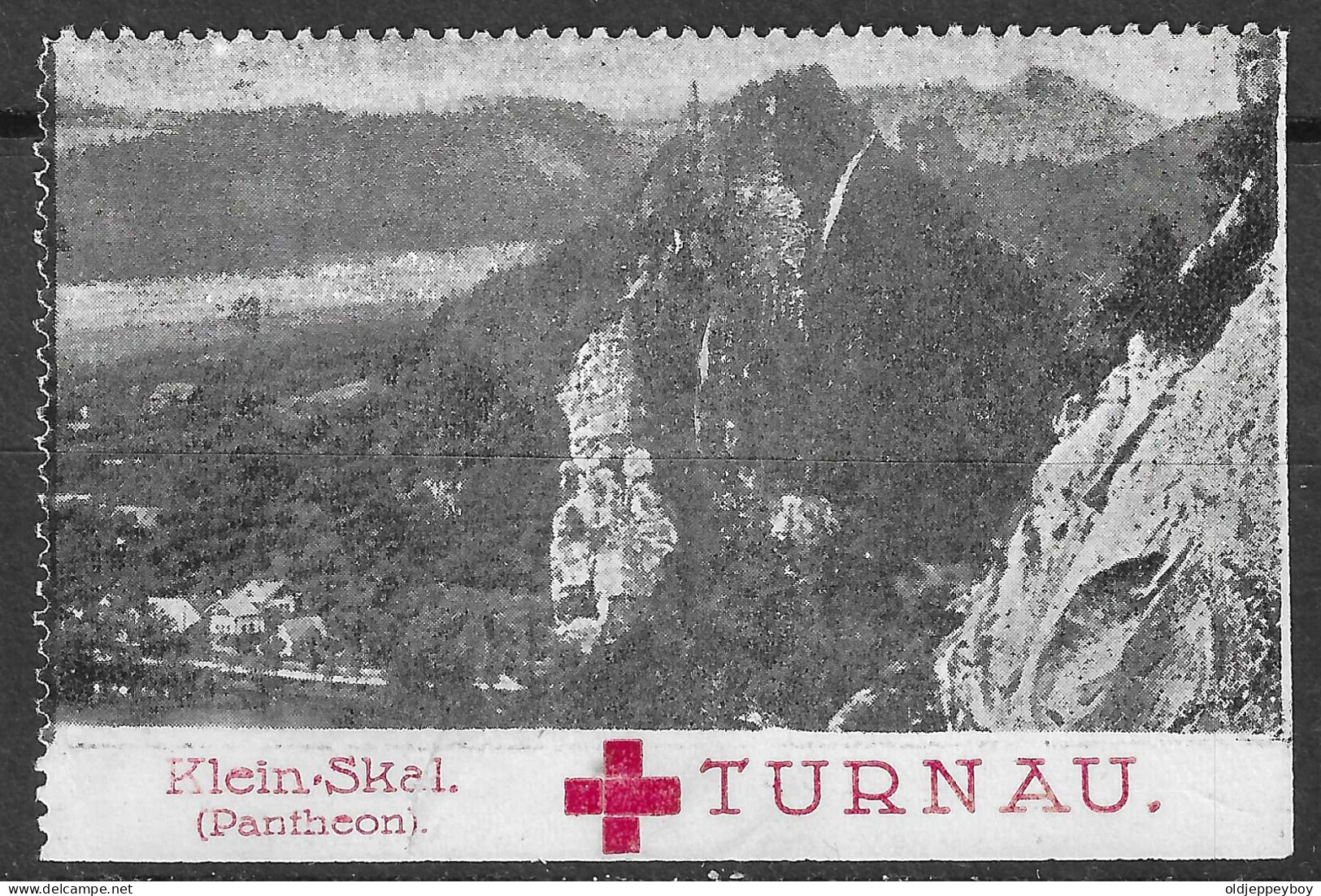 KuK K.u.K AUSTRIA Bohemia WWI 1916 Red Cross Rotes Kreuz Croix Rouge VIGNETTE 7 X 5CM Turnau Turnov KLEIN SKAL. PANTHEON - Croix-Rouge
