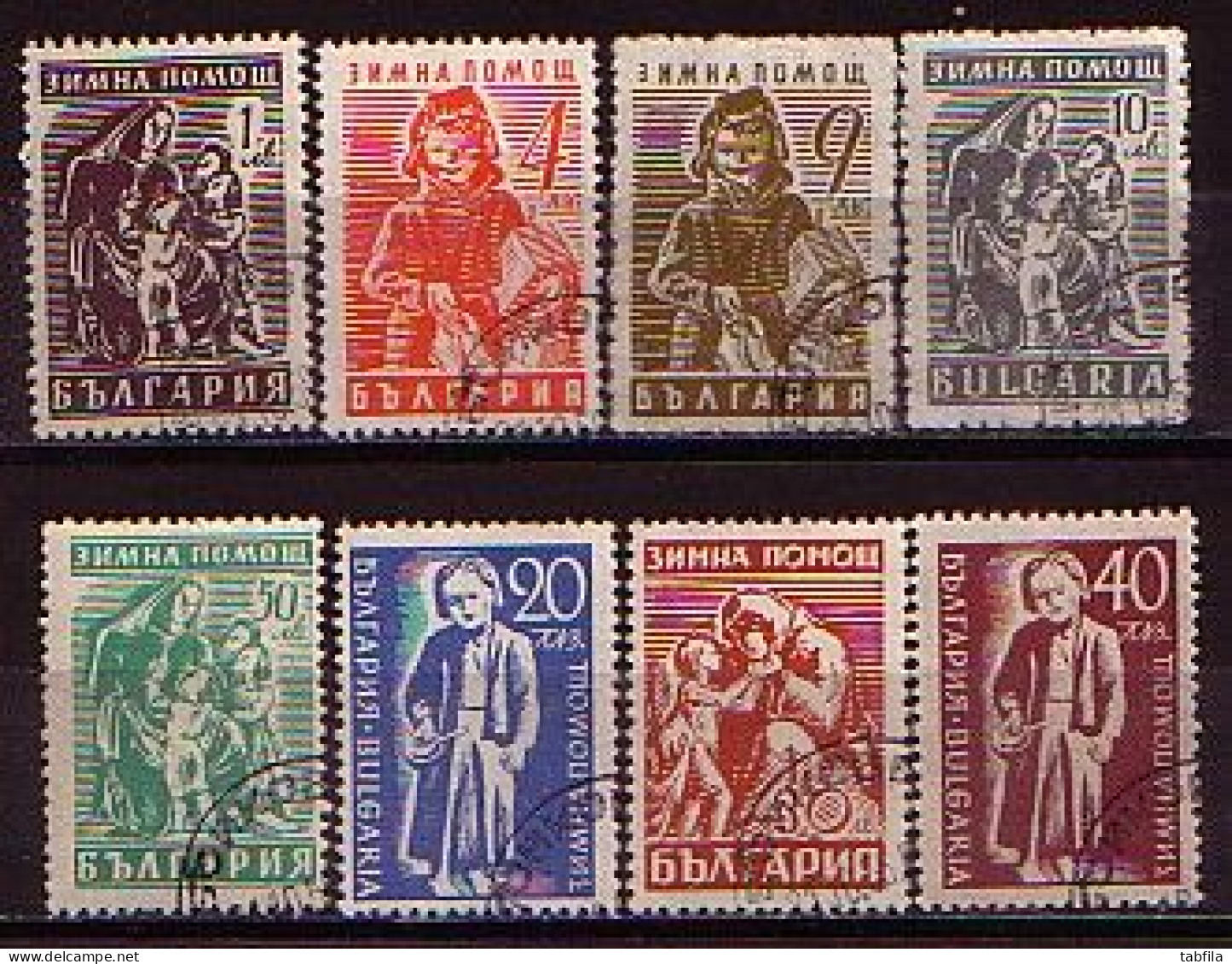 BULGARIA - 1946 - Aide Hivernale Pour Les Enfants - 8v Used - Used Stamps