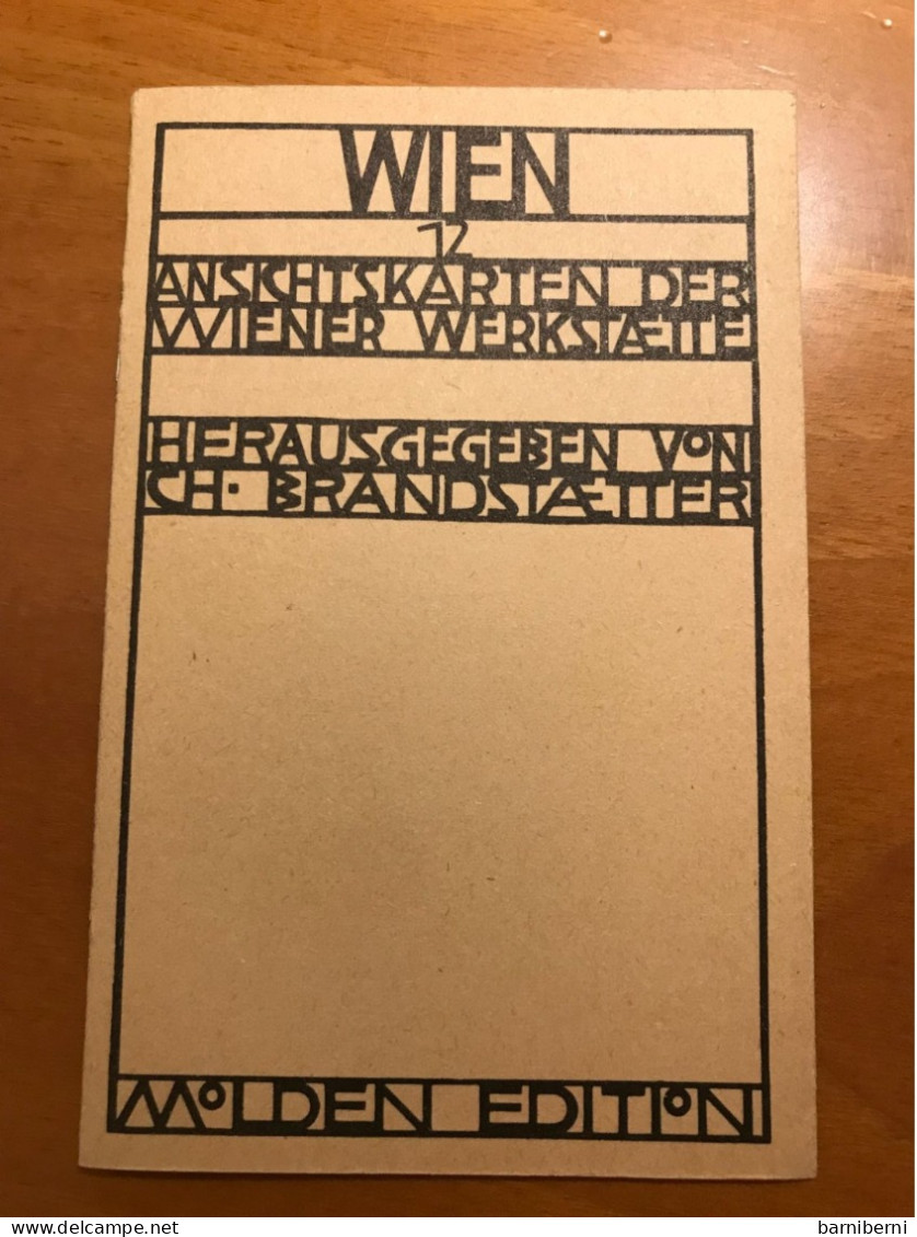 Wiener Werkstaette Serie 12 Cartes Postales Avec Le Pochet. Wien. Edition Moderne De Brandstatter - Wiener Werkstaetten