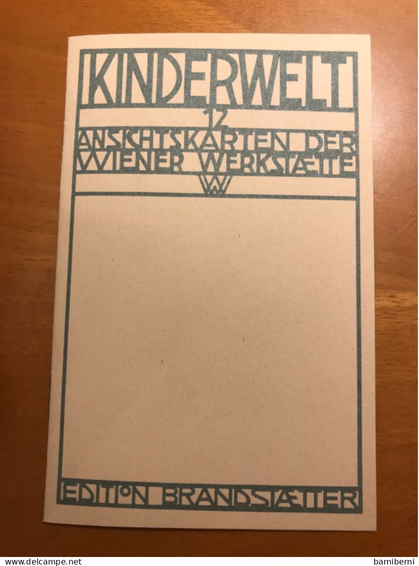 Wiener Werkstaette Serie 12 Cartes Postales Avec Le Pochet. Kinderwelt. Edition Moderne De Brandstatter - Wiener Werkstätten