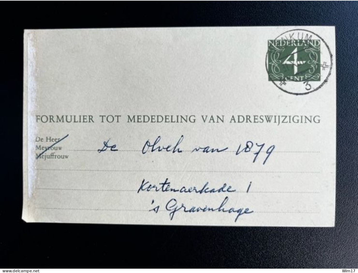 NETHERLANDS 1961 POSTCARD RENKUM TO 'S GRAVENHAGE 31-10-1961 NEDERLAND - Covers & Documents