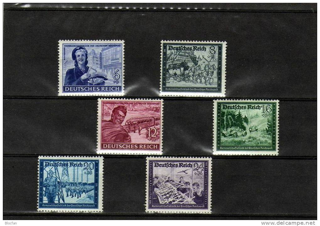 Post 1944 DR 888/3 ** 4€ Kameradschaftsblock Der Reichspost Neue Motive Postschutz Feldpost 3.set Of Old Germany 3.Reich - Poste