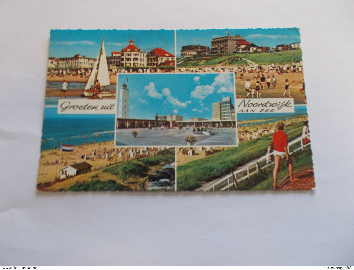 GROETEN UIT NOORWIJK AAN ZEE ( HOLLAND NEDERLAND )  5 JOLIES VUES TOUTES ANIMEES COLORISER 1967 - Noordwijk (aan Zee)