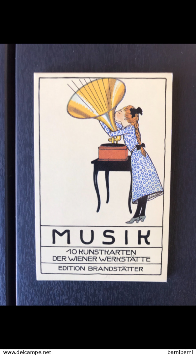 Wiener Werkstaette Serie 10 Cartes Postales Avec Le Pochet. Musik. Edition Moderne De Brandstatter - Wiener Werkstätten