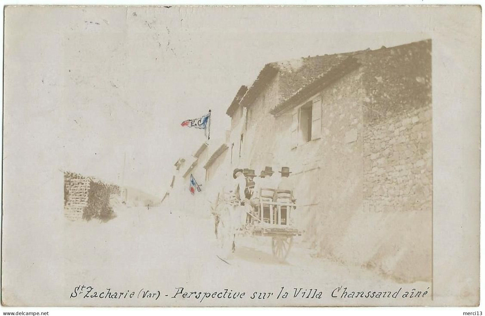 Rare CP-Photo De ST-ZACHARIE (83) – Perspective Sur La Villa Chanssand (ou Chaussaud ?). Ecrite Par Le Propriétaire. - Saint-Zacharie