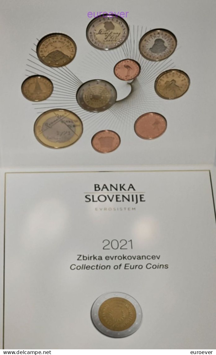 8.88 Euro KMS 2021 Slowenien / Slovenia PP Proof Mit 2 Euro Museum Krain Und 3 Euro Skofja Loka - Eslovenia