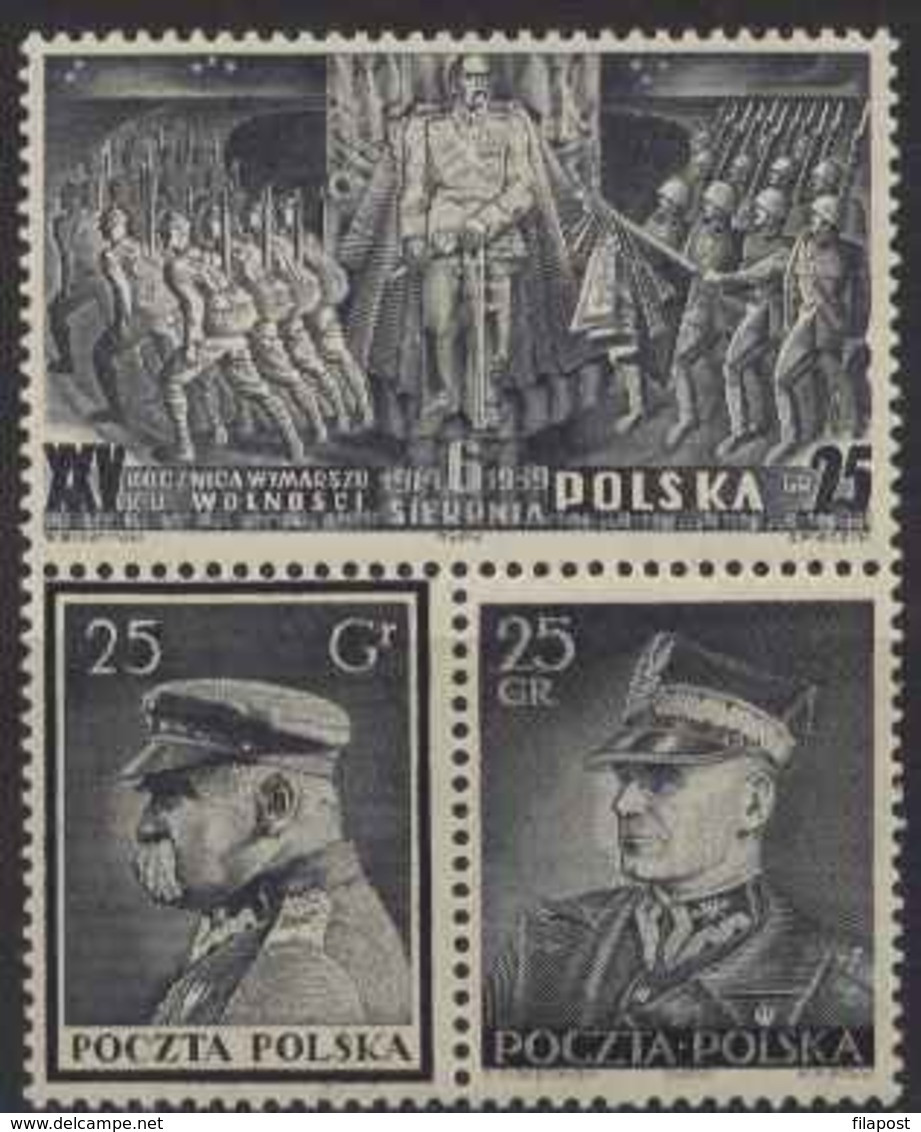 Poland  1939  Mi 357-59 (from Block 8) Marching Of Legions ** MNH G507 - Nuevos