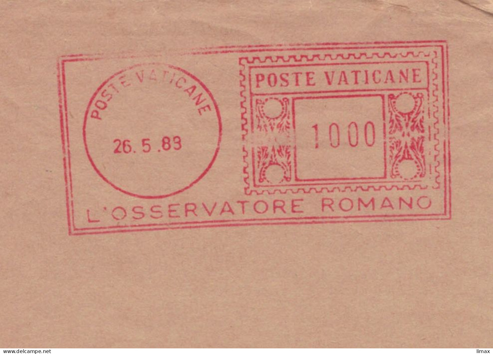 Poste Vaticane 1989 Osservatore Romano - Sprachrohr Des Vatikans - Vgl. Banco Ambrosiano - Franking Machines (EMA)