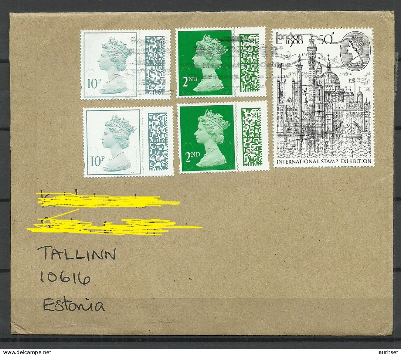 GREAT BRITAIN 2023 Cover To Estonia With Interesting Queen Elizabeth II Stamps - Ohne Zuordnung