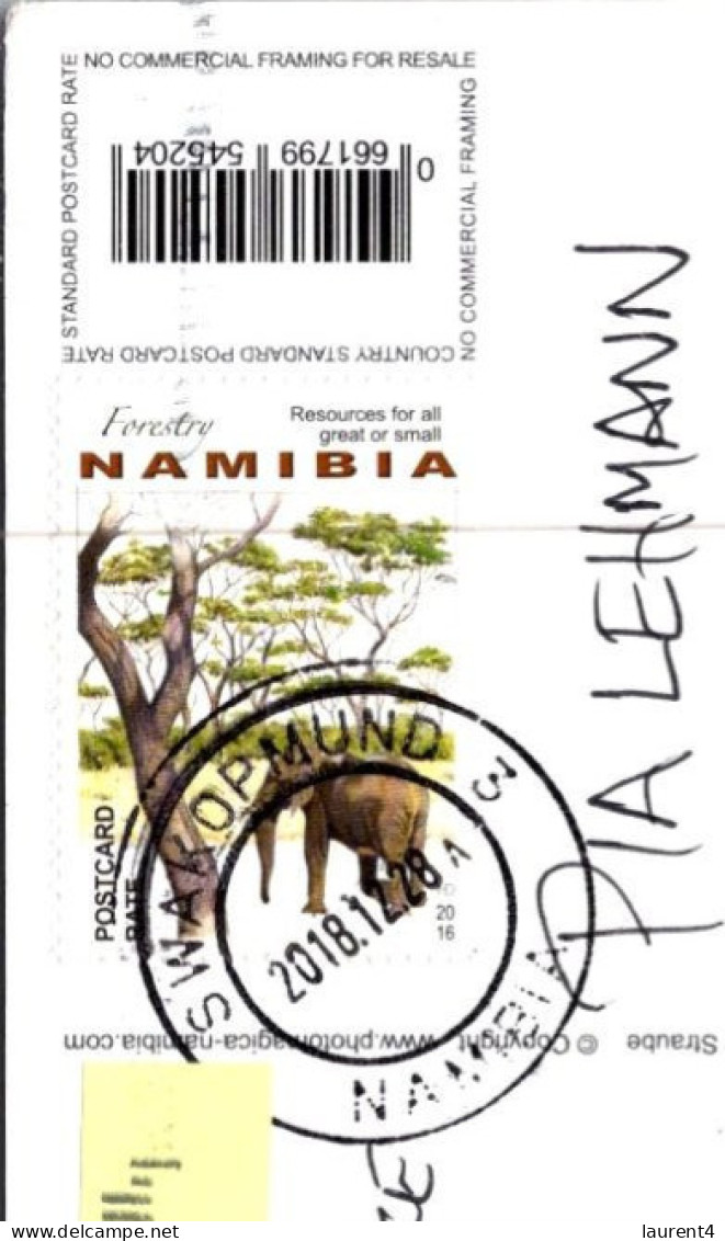 8-11-2023 (1 V 36) Namibia (posted To Australia 2018) With Elephant Stamp - Sossusvlei - Namibië