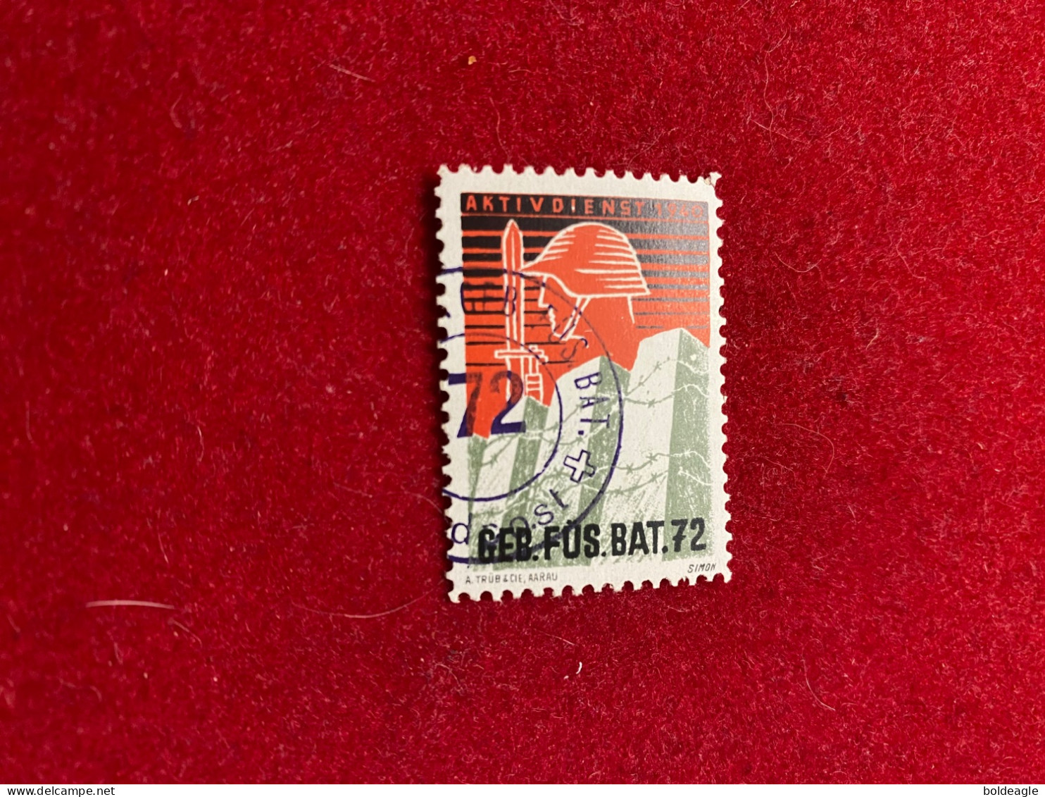 SUISSE -VIGNETTE 1940 GEB FOS BAT 72 - Vignetten