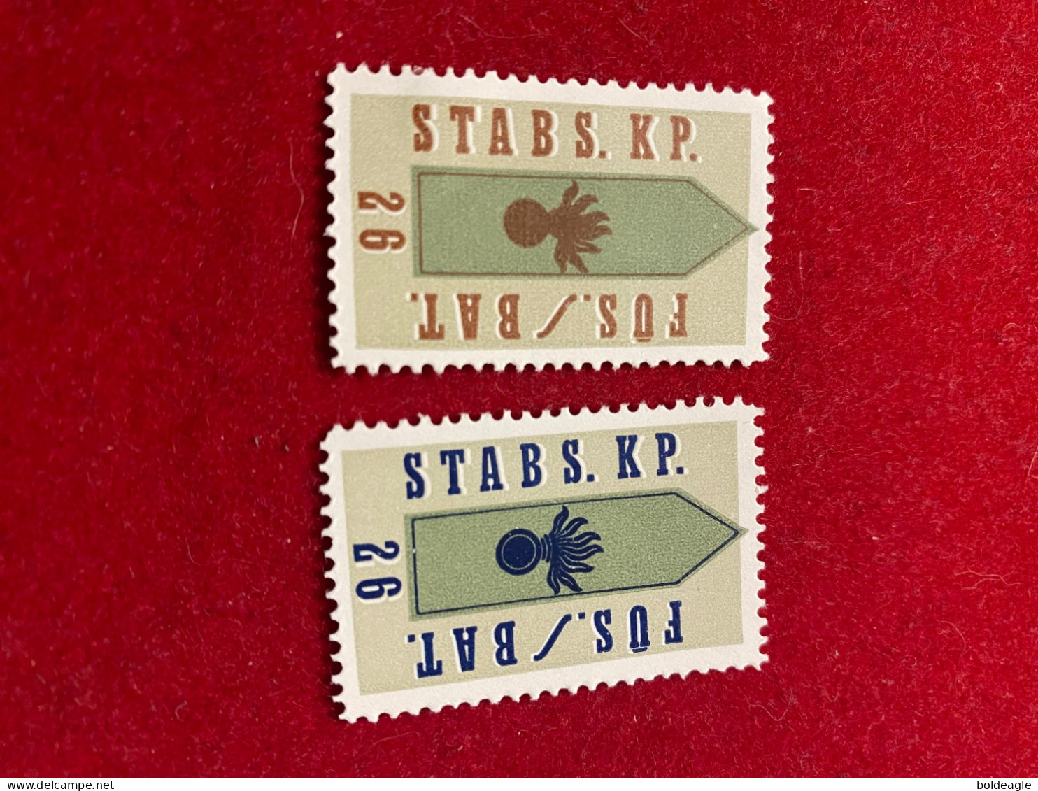 SUISSE -LOT DE 2 VIGNETTES STABS KP -FOS BAT 26 - Viñetas