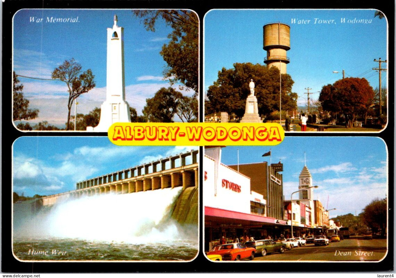 8-11-2023 (1 V 40) Australia (posted 1977 -with Stamp) - NSW-VIC Border - Albury & Wodonga - Albury