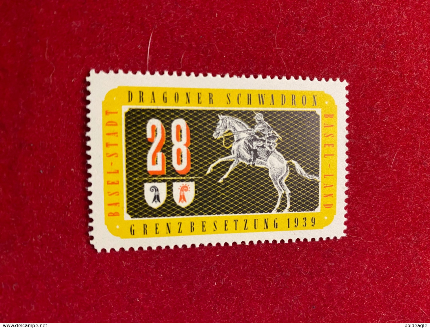 SUISSE -VIGNETTE DRAGONER SCHWADRON 28 - Labels