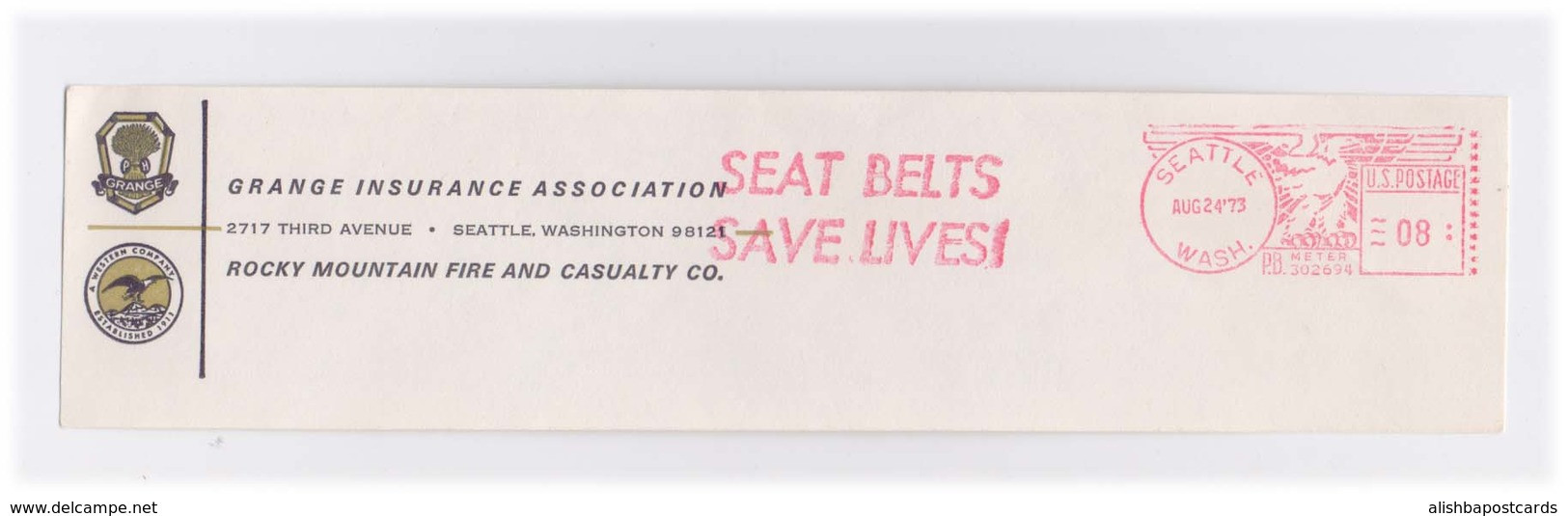 EMA Meter Frank Front Cover Cut Red Meter Mark Seat Belts Save Lives Safely Slogan - Accidents & Road Safety