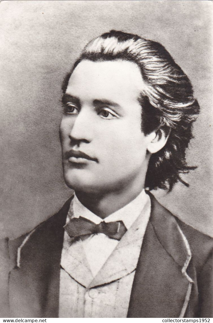 MIHAI EMINESCU, PORTRET, POSTCARD, ROMANIA - Ecrivains