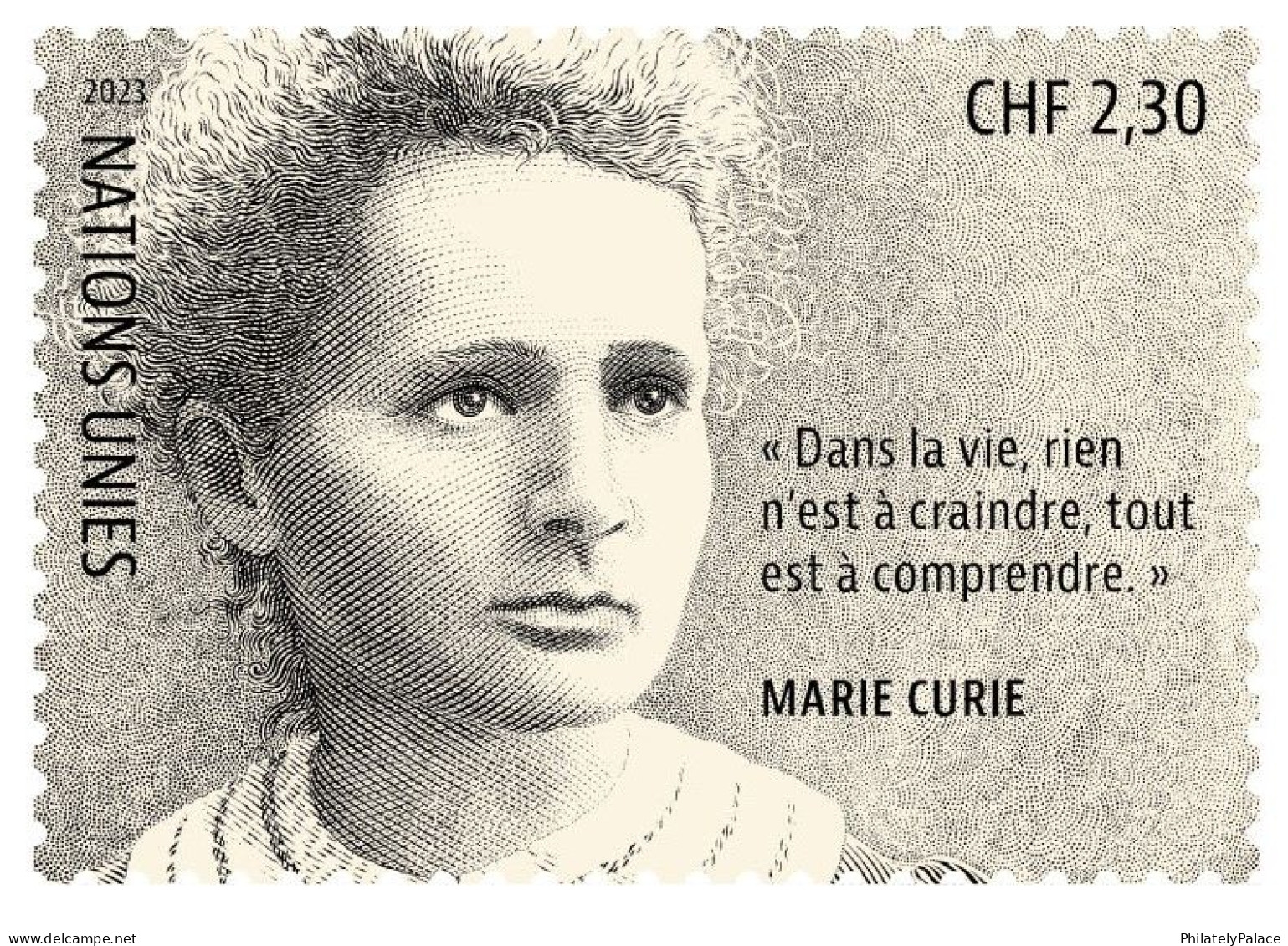 UN 2023 *** New, Marie Curie ,Scientist, Nobel Prize,Physicist, Chemist,Research, Radium,Radioactivity,1v Stamp MNH (**) - Storia Postale