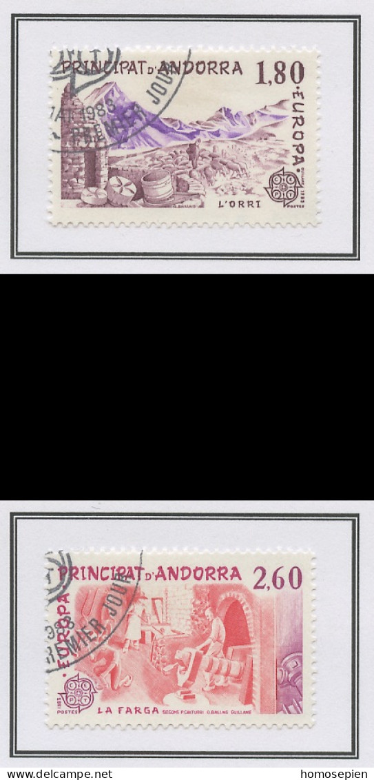 Andorre Français - Andorra 1983 Y&T N°313 à 314 - Michel N°334 à 335 (o) - EUROPA - Used Stamps