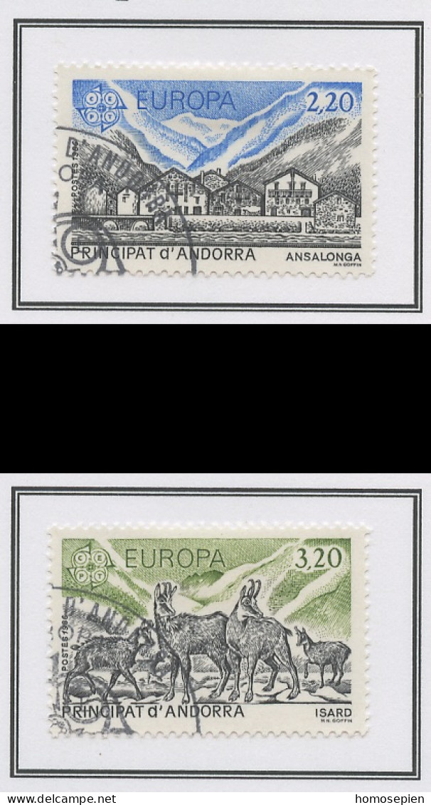 Andorre Français - Andorra 1986 Y&T N°348 à 349 - Michel N°369 à 370 (o) - EUROPA - Oblitérés