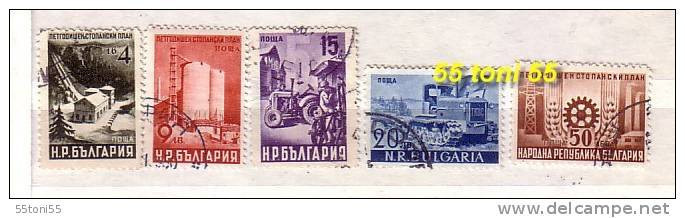1949 Socialist Construction 5v.- Used/oblitere (O)  Bulgaria / Bulgarie - Used Stamps